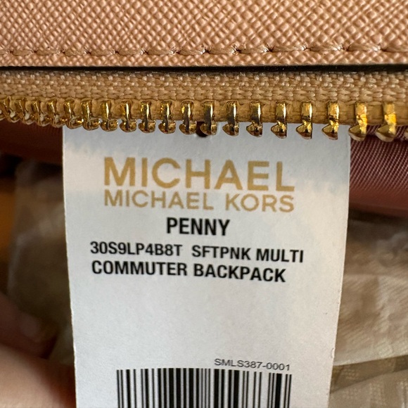 Michael Kors Blush Pink Penny Multi Commuter Backpack with laptop case - Picture 4 of 9